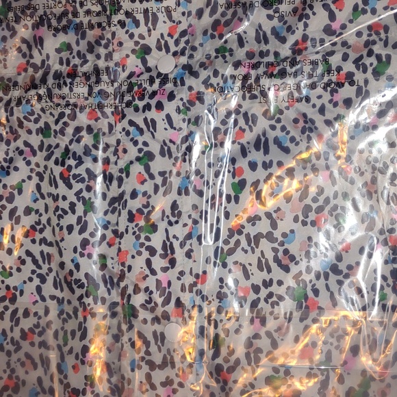 🌈JOULES Golightly Packable Waterproof Raincoat in Silver Leopard - Picture 11 of 16